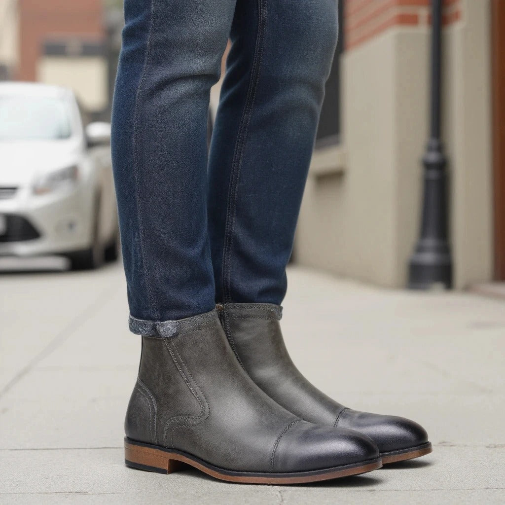 レザー チェルシー ブーツ