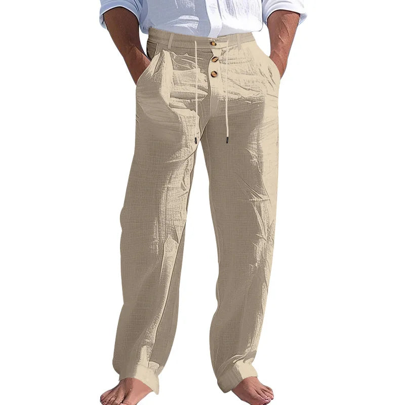 リネンの夏用パンツ