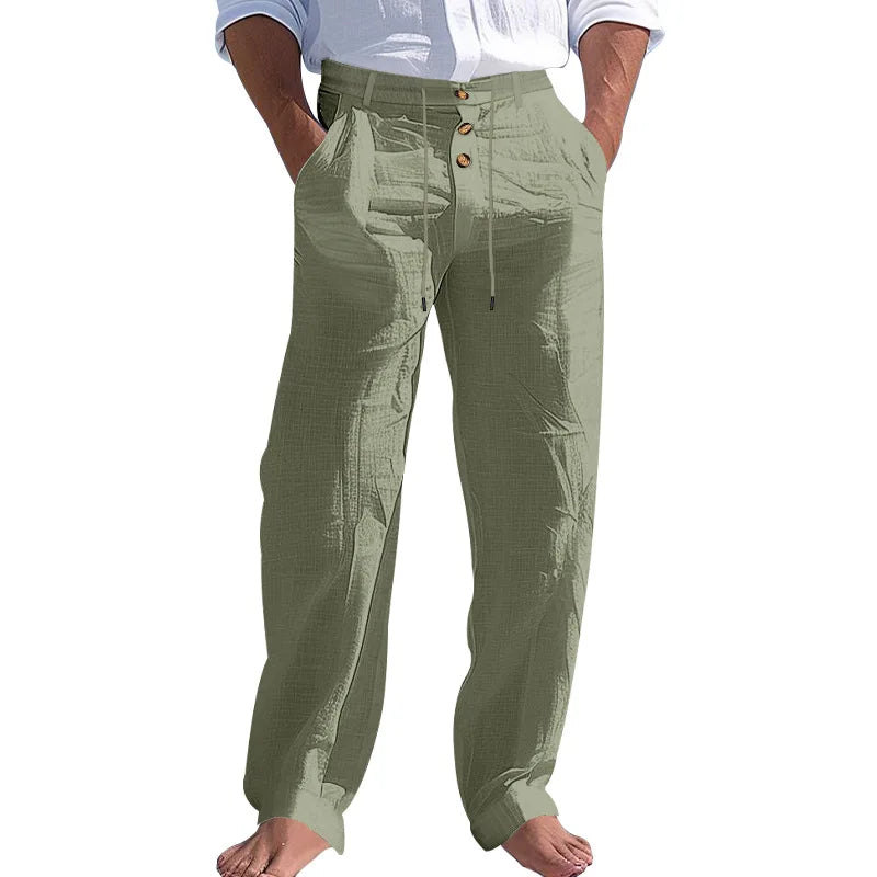 リネンの夏用パンツ