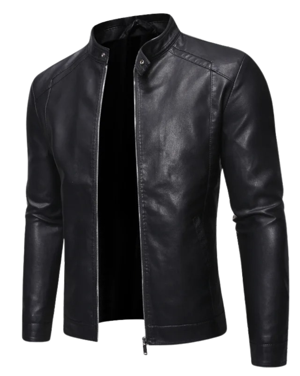 スタンディングカラー レザージャケット