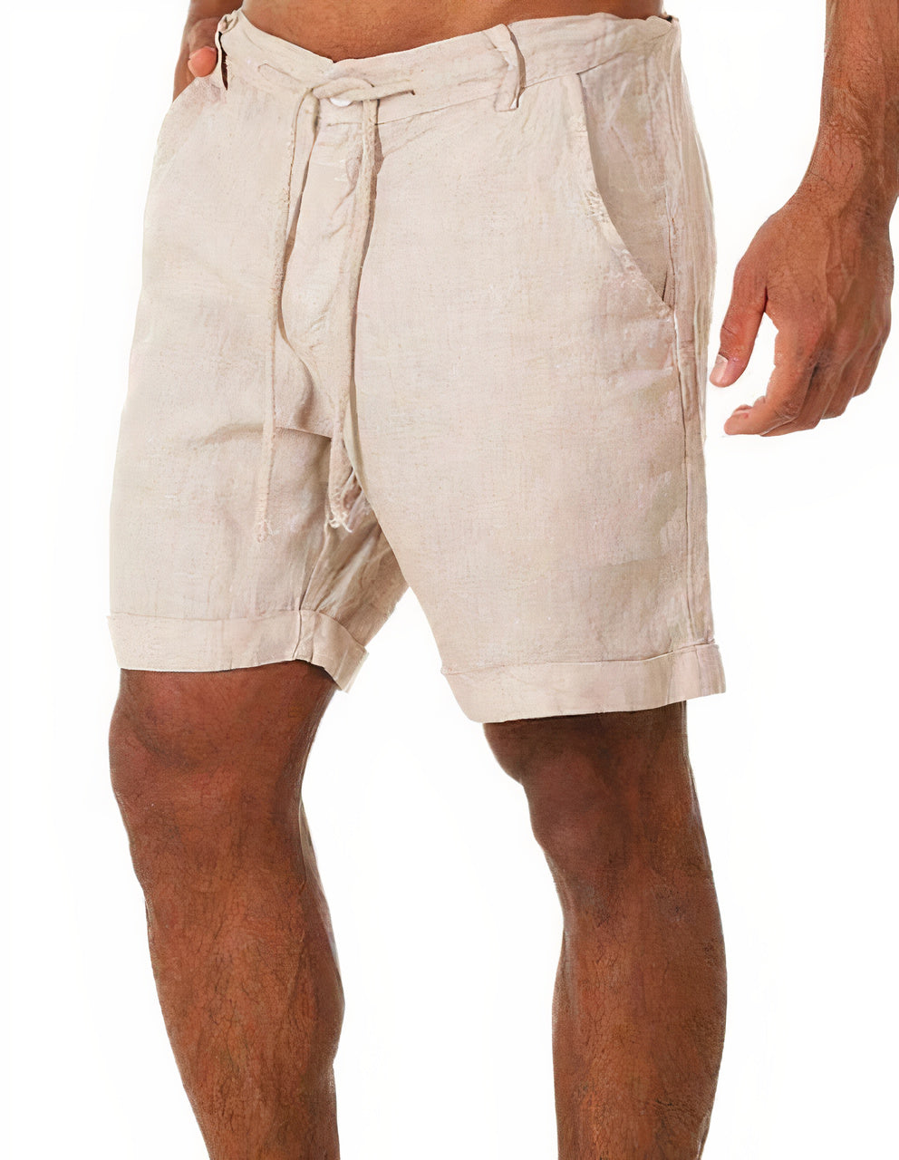 リネン夏ショートパンツ