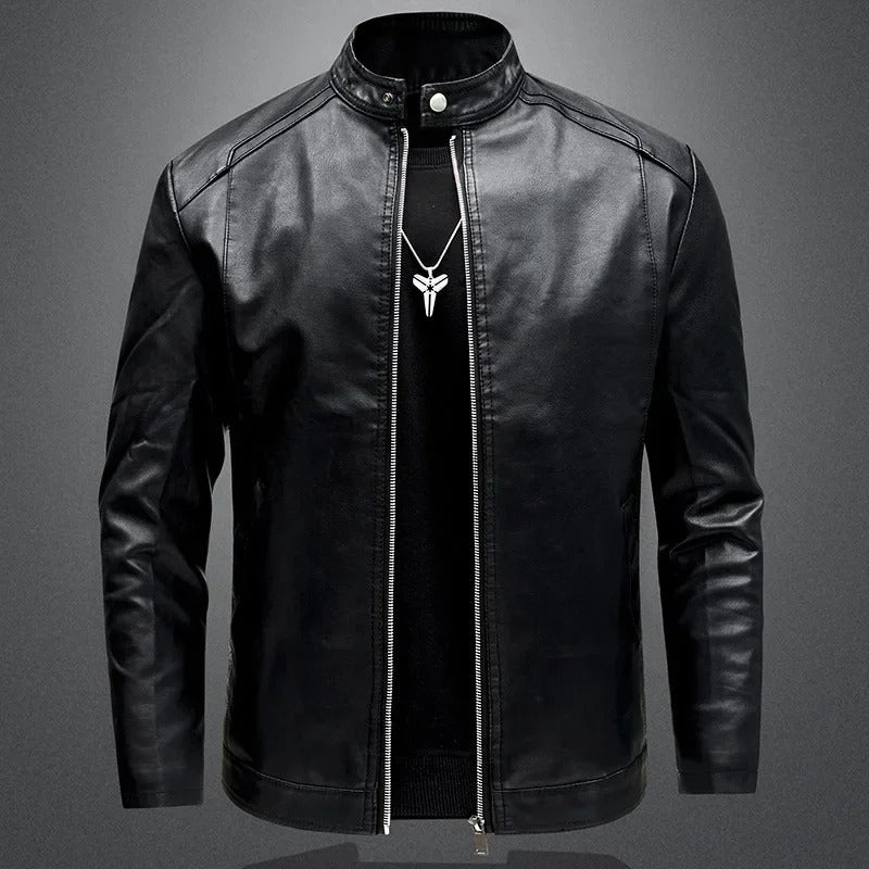 エレガントなメンズバイカーレザージャケット