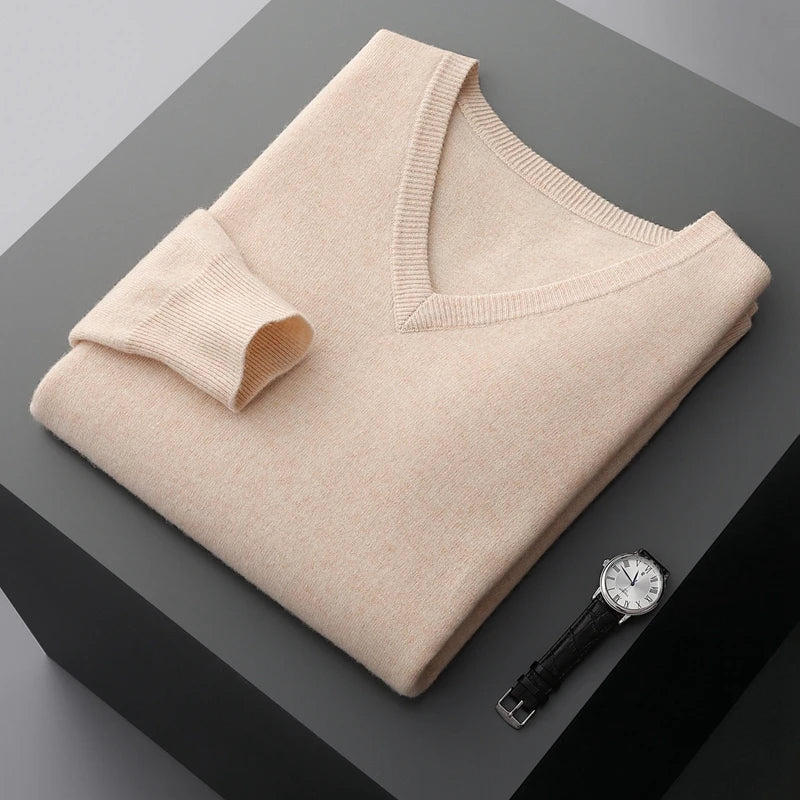 ウール Vネックセーター