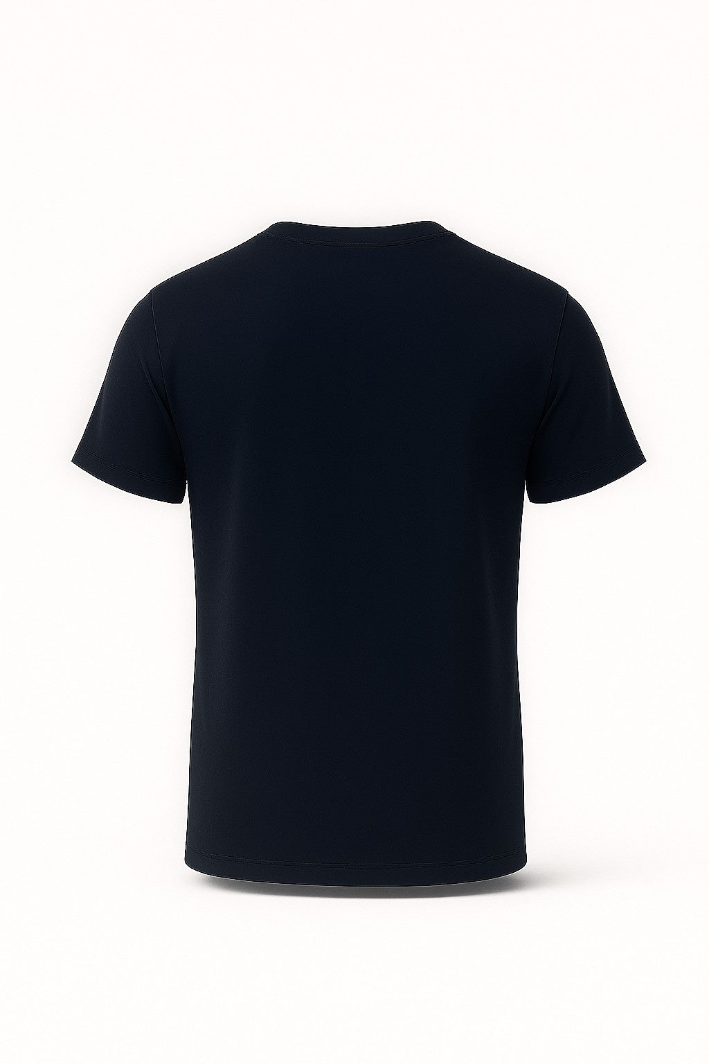 コットン製メンズTシャツ – 通気性のある半袖ラウンドネック – ネイビーブルー