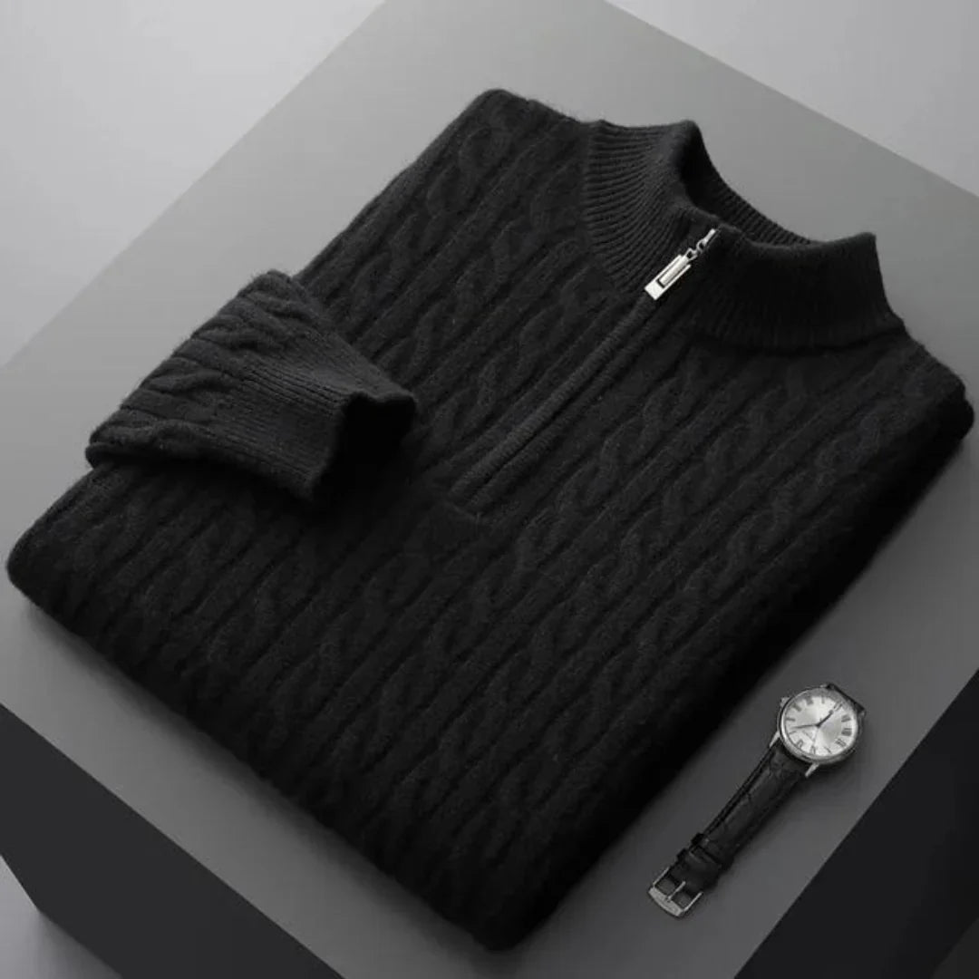 デネブカシミアベロアハーフジッパー