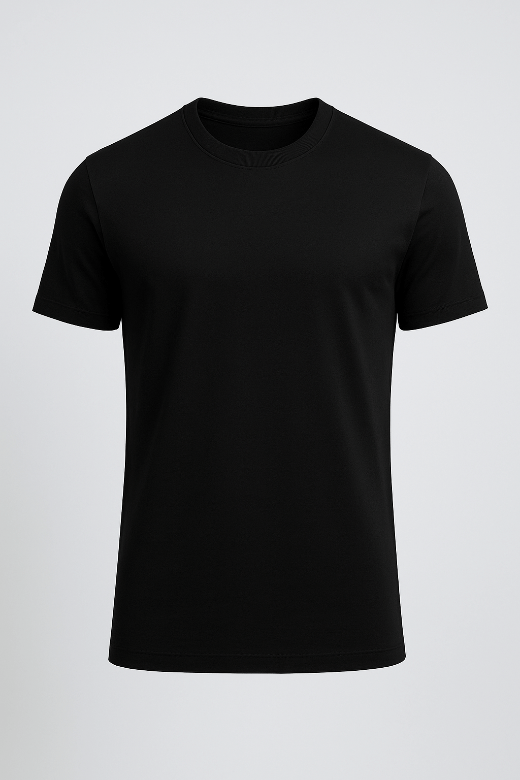 メンズ スリムフィット マーセライズド Tシャツ ブラック