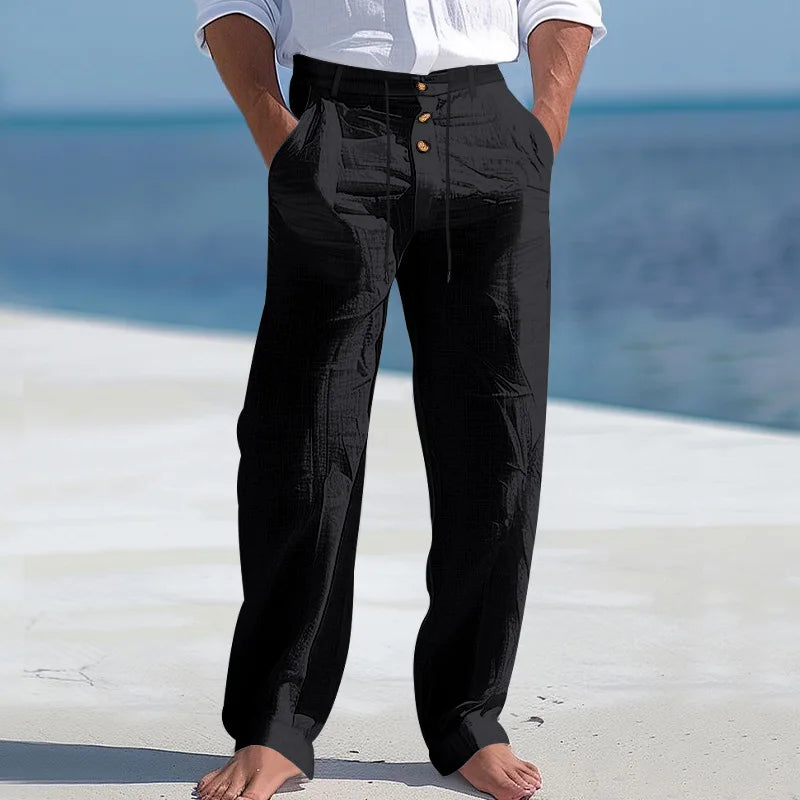 リネンの夏用パンツ