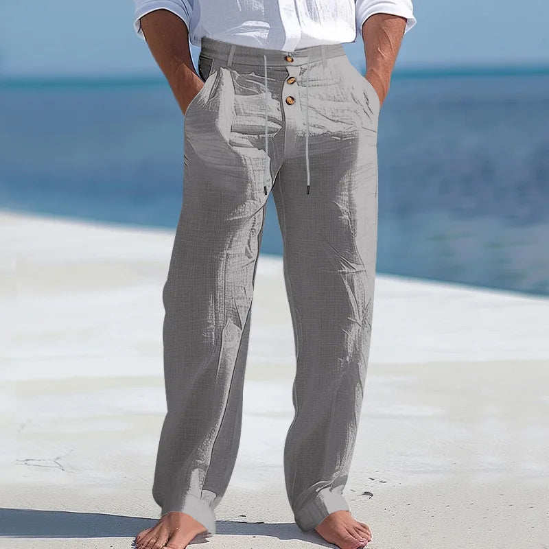 リネンの夏用パンツ