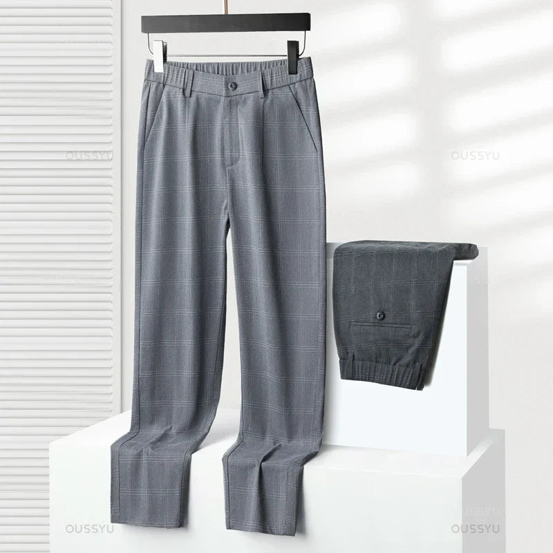 チェックストレッチパンツ