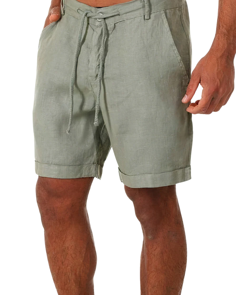 リネン夏ショートパンツ